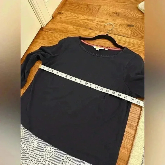 Boden Jersey Broderie Overlay Top - Picture 9 of 10